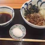 「大洲まちの駅あさもや」にある「分油屋」で、愛媛では珍しい食べ方の「辛肉つけそば」を食べてきたよ!