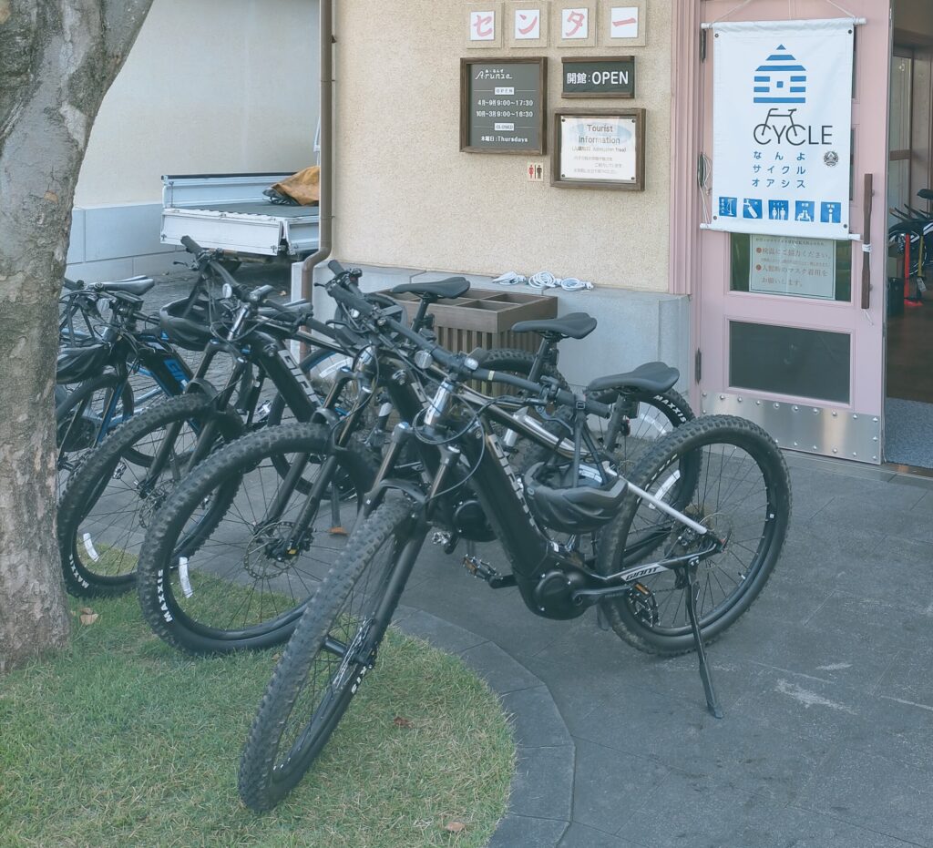 １日内子旅 ！「E-BIKE」で石畳の「弓削神社」までサイクリングをしてみたよ！